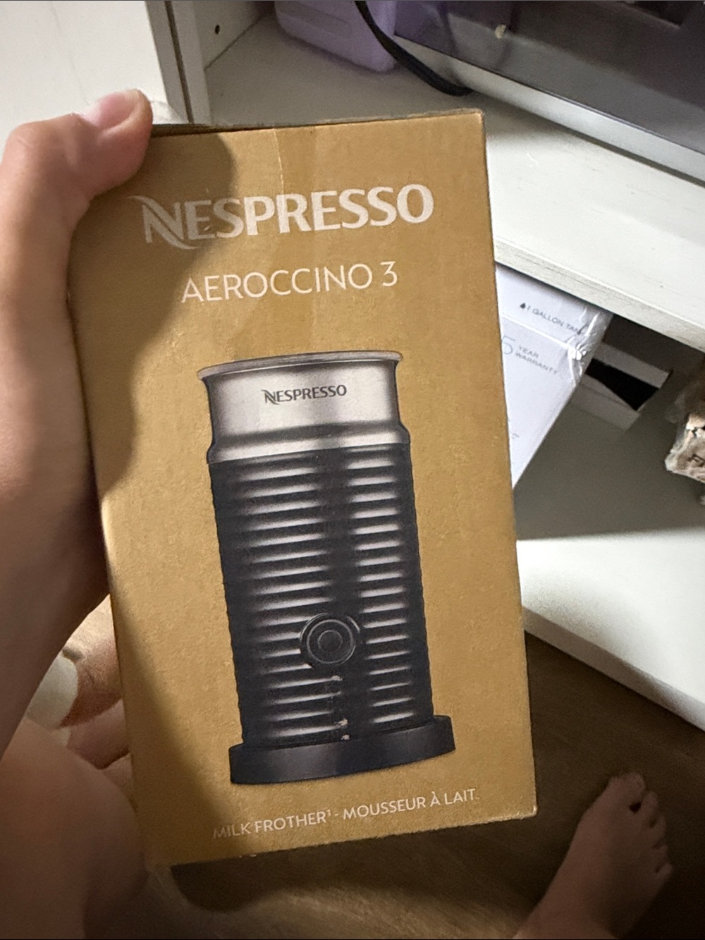 Nespresso Aeroccino 3 Milk Frother - Black and Silver